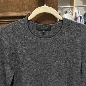 rag & bone Gray Crewneck Sweater Wool M EUC